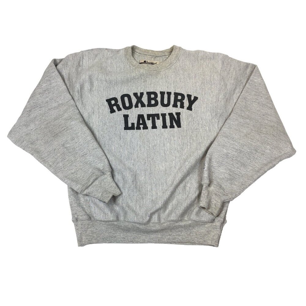 Vintage Roxbury Latin School Gray Champion Reverse Weave Crewneck Small